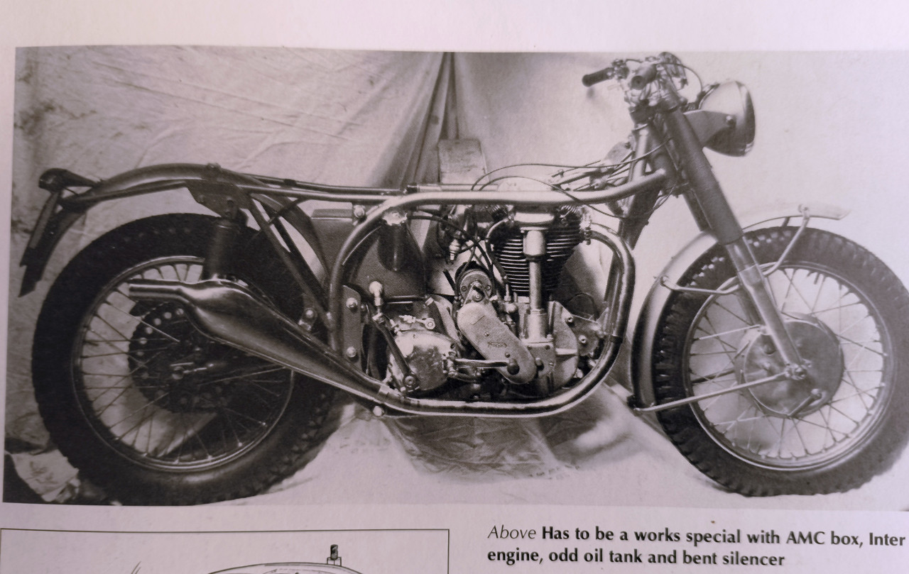 1955 Norton International headsteady