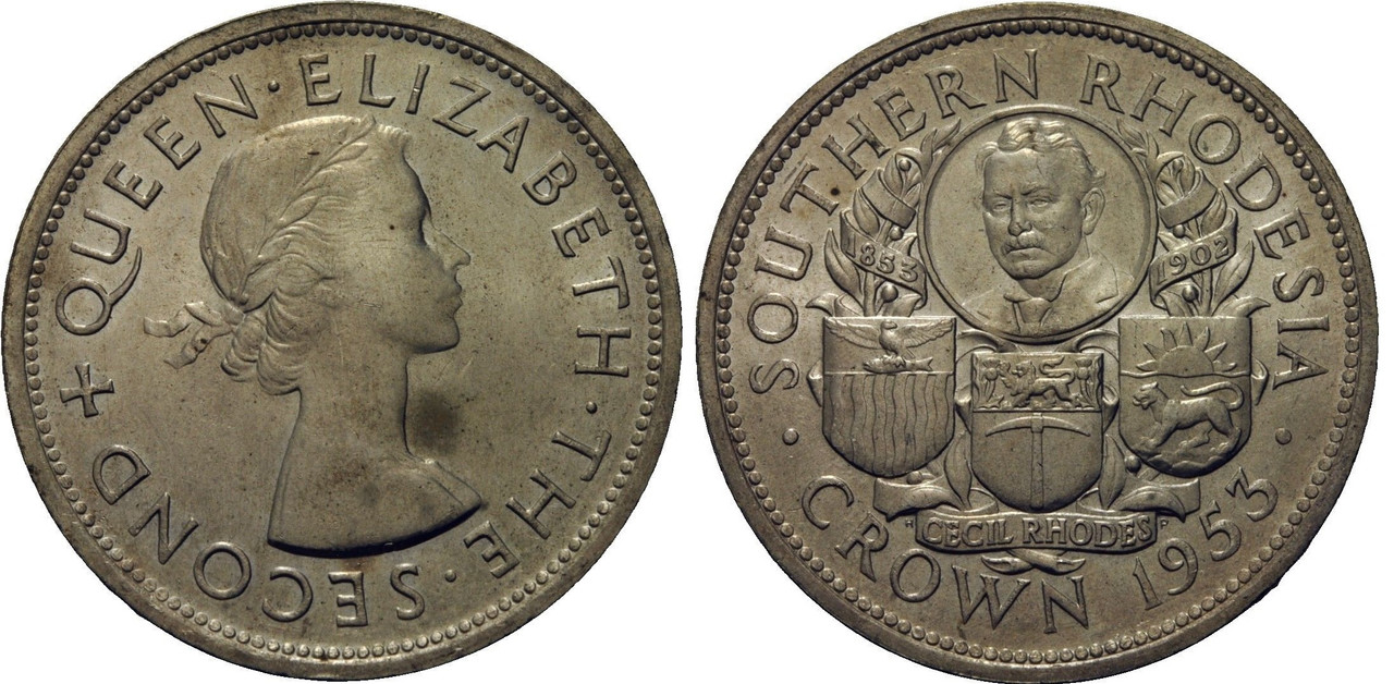 Corona de Isabel II 1953. Rodesia del Sur (10 pfennig dedit) Corona-de-rodesia