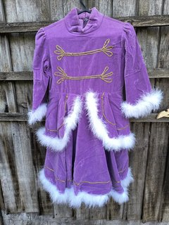 Purple Regal Fur Coat - Approx age 7-9