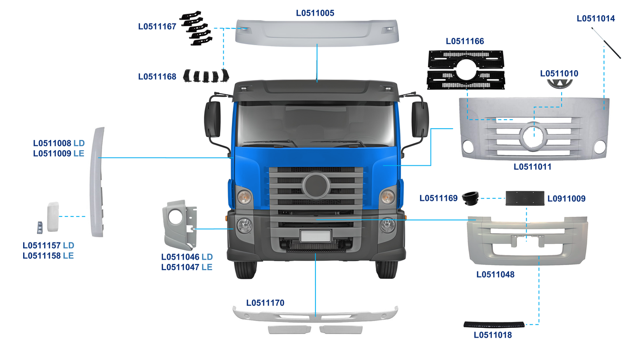 MAN-CONSTELLATION CABINE BAIXA 2006 A ....-13-180, 13-190, 15-180, 15-190, 17-190, 17-230, 17-250, 17-260, 17-280, 19-320-D08 36 280-EATON-FRONTAL