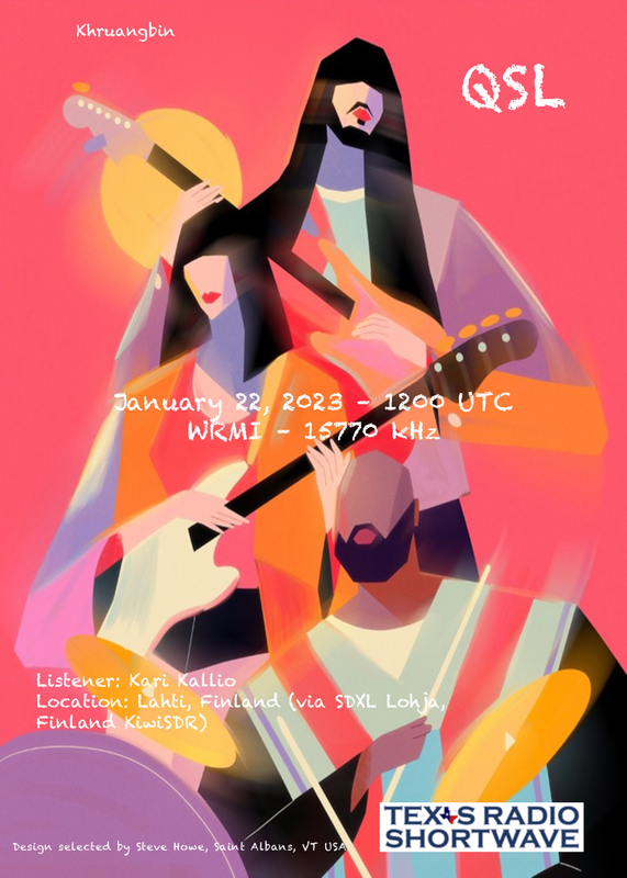 TRSW - Khruangbin (15770 kHz) QSL_WRMI - Kallio