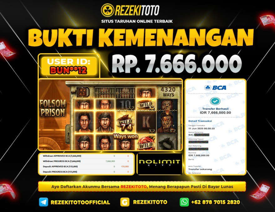 BUKTI KEMENANGAN 11 JUNI 2025 FOLSOM 7 JUTA 