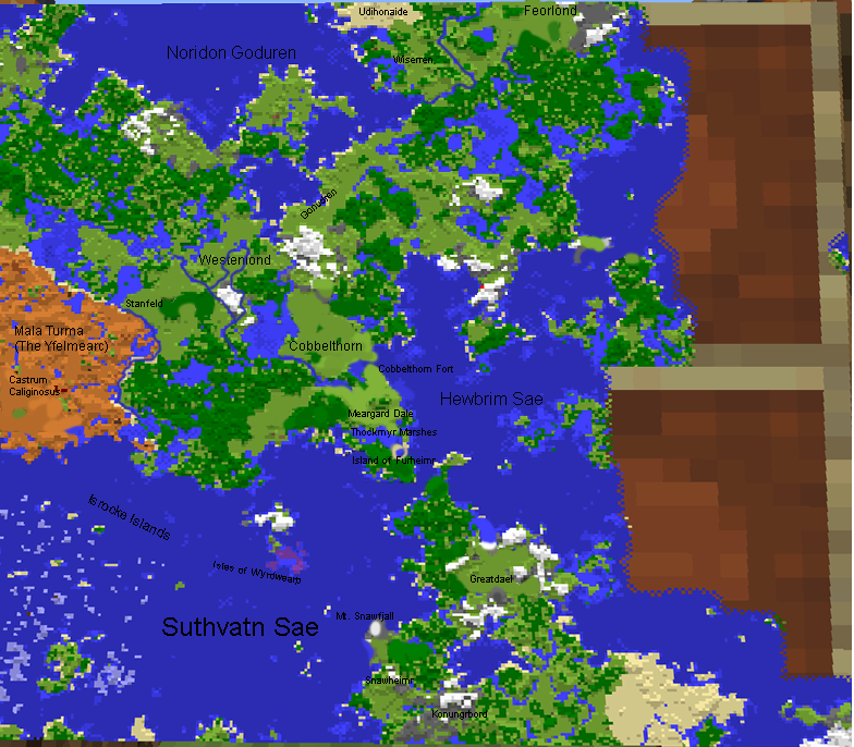 First Minecraft Map The History of the Known Lands - The First Age (After Krige)