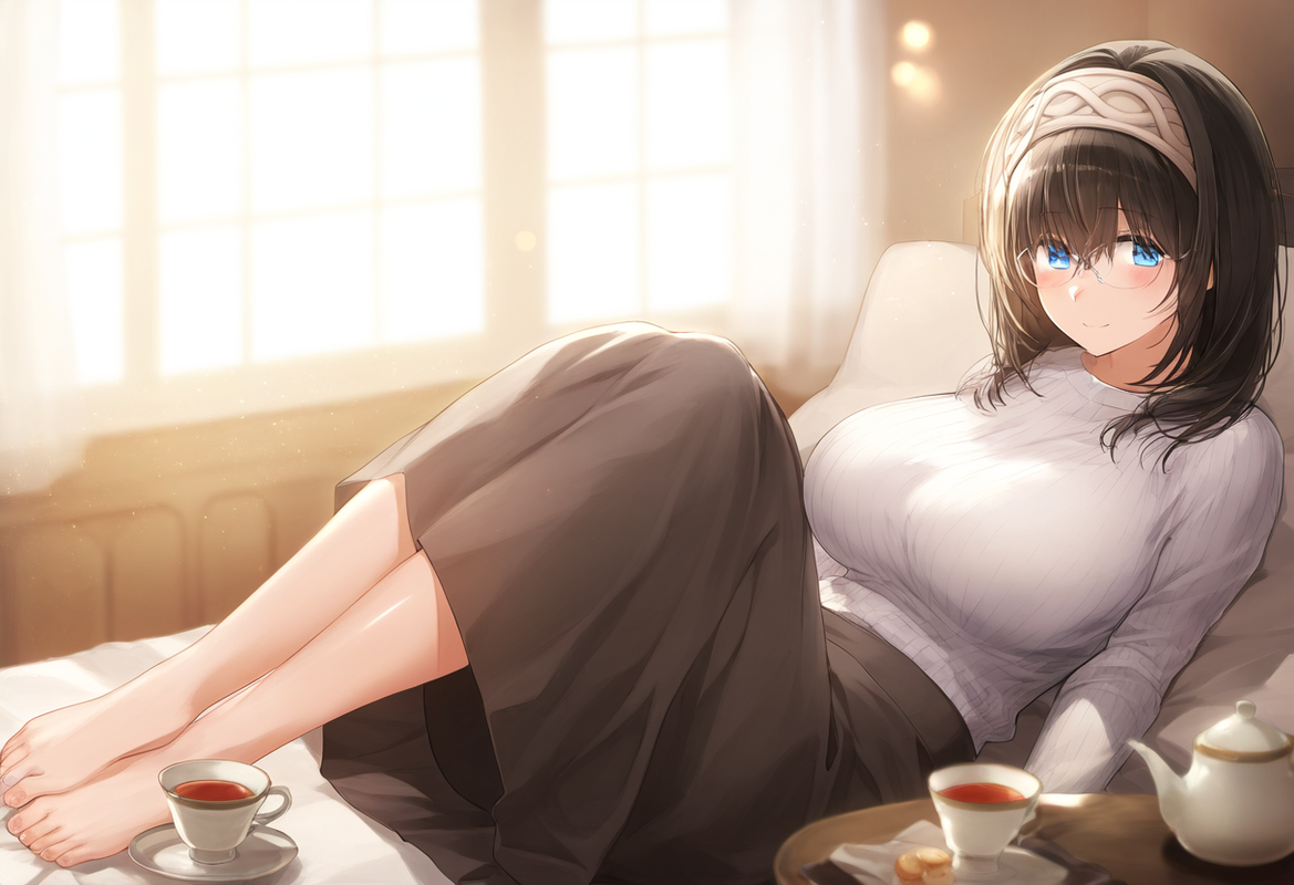 1girl, sagisawa fumika , artistcg, depth of field, shiny skin, blush,lying on th s-2589202144