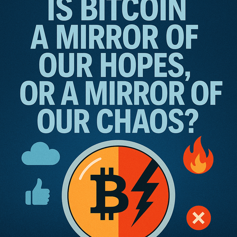 Is Bitcoin a mirror of our hopes, or a mirror of our chaos?