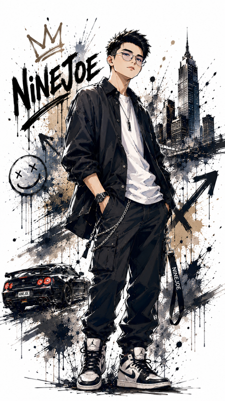 Anime Street Graffiti Character