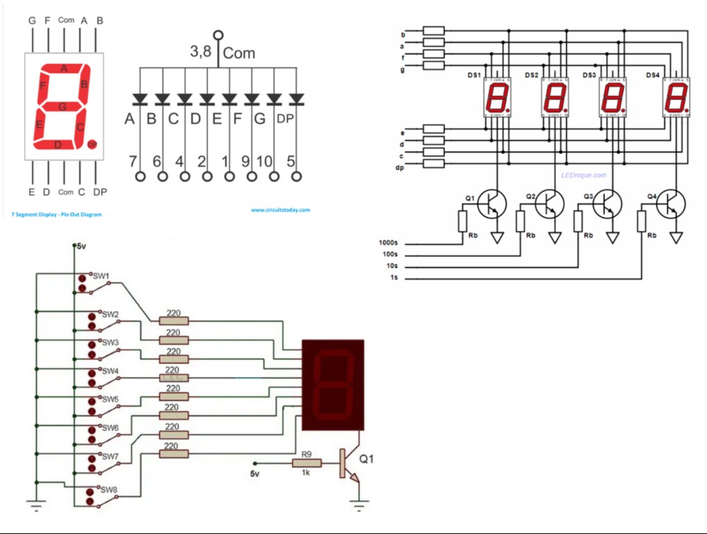 7 Segment LED Multiplex
