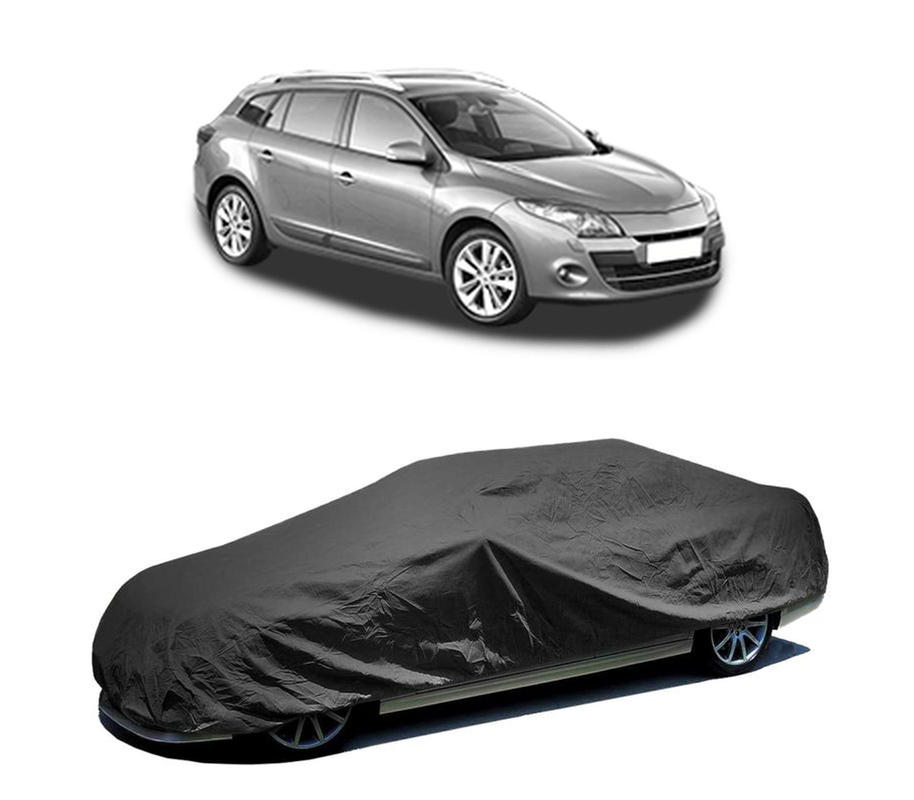 Husa tip prelata auto pentru RENAULT MEGANE III Grandtour (KZ0/1) 2008 - 2016,culoare negru, material textil impermeabil, rezistanta la intemperii praf UV, CARPASSION Husa Protectie