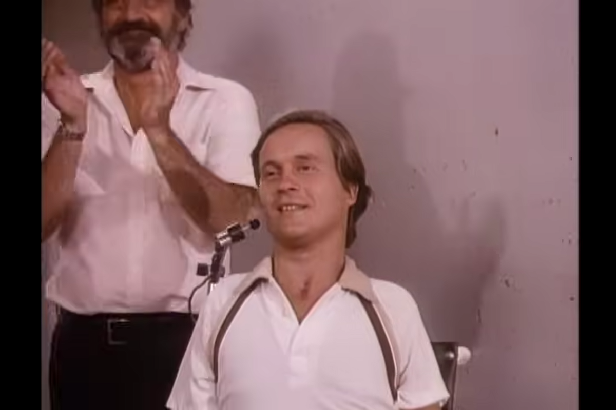 Actors Victor French, James Troesh in Highway To Heaven