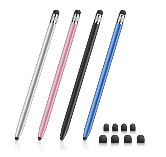 Lápiz táctil 2 en 1 con punta de disco de precisión.