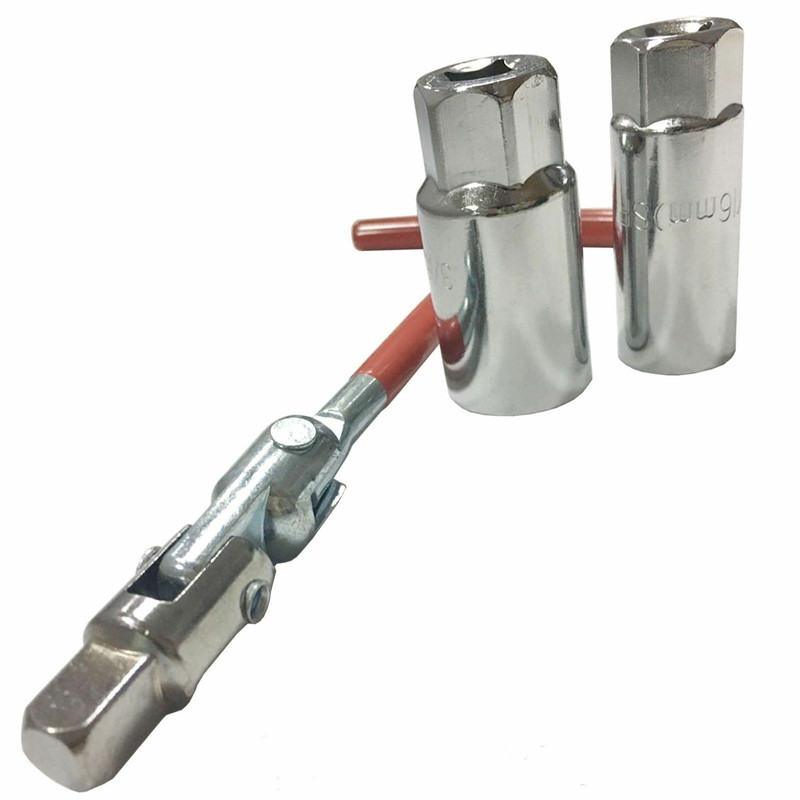 Spark Plug Removal Tool 16mm & 21mm THandle Flexible Spanner Socket