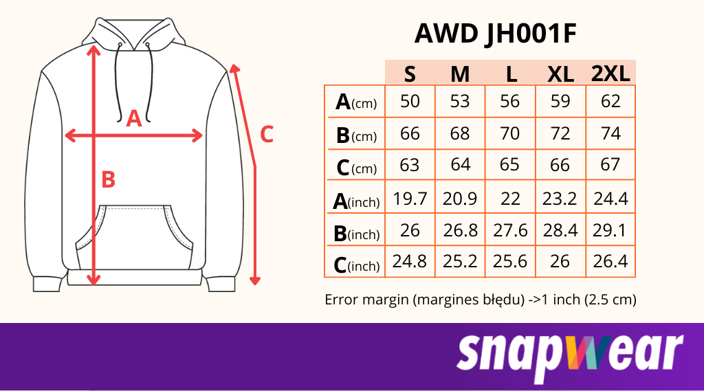 AWD JH001F PRINT ON DEMAND