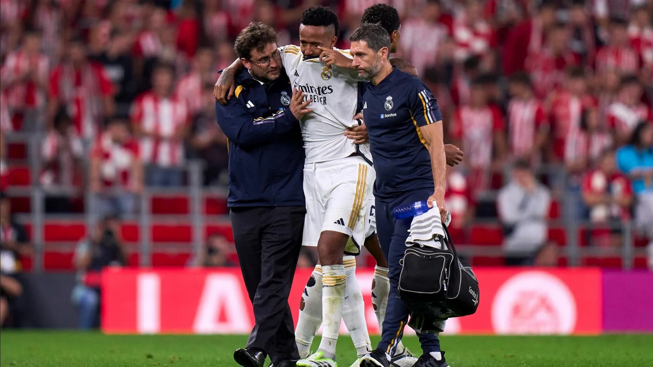 Video: Eder Militao abandona el partido entre lágrimas tras su terrible lesión