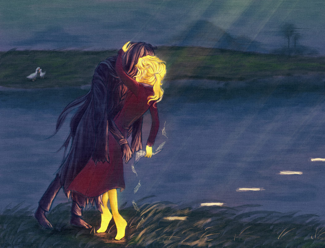 Antonio embracing a glowing Frederick