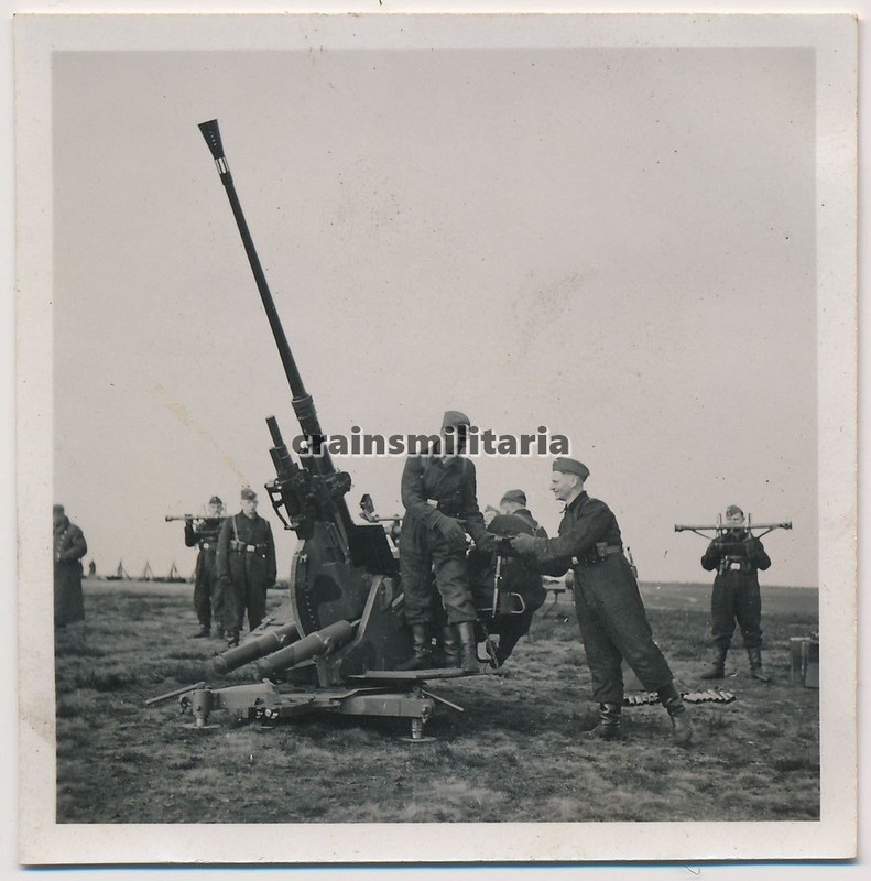 Orig. Foto 3,7 cm Flak Geschütz Lehrgang Köln Wahn Optik Fernglas 1939