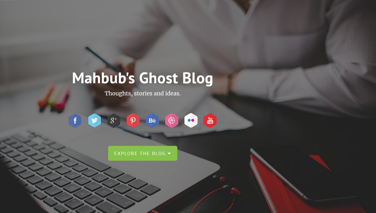 Phantom - Responsive Parallax Theme for Ghost - 1