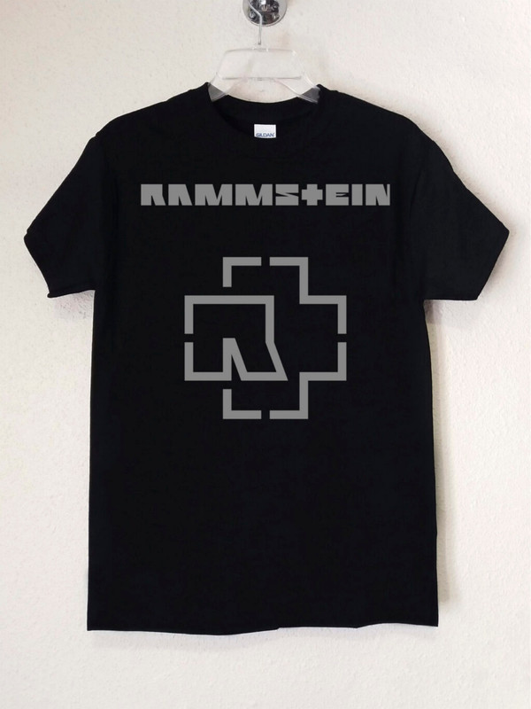 Rammstein Logo Polera Negra Hombre