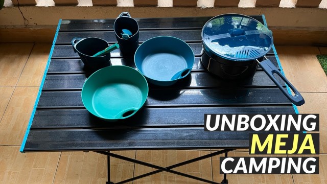 unboxing meja camping ringan