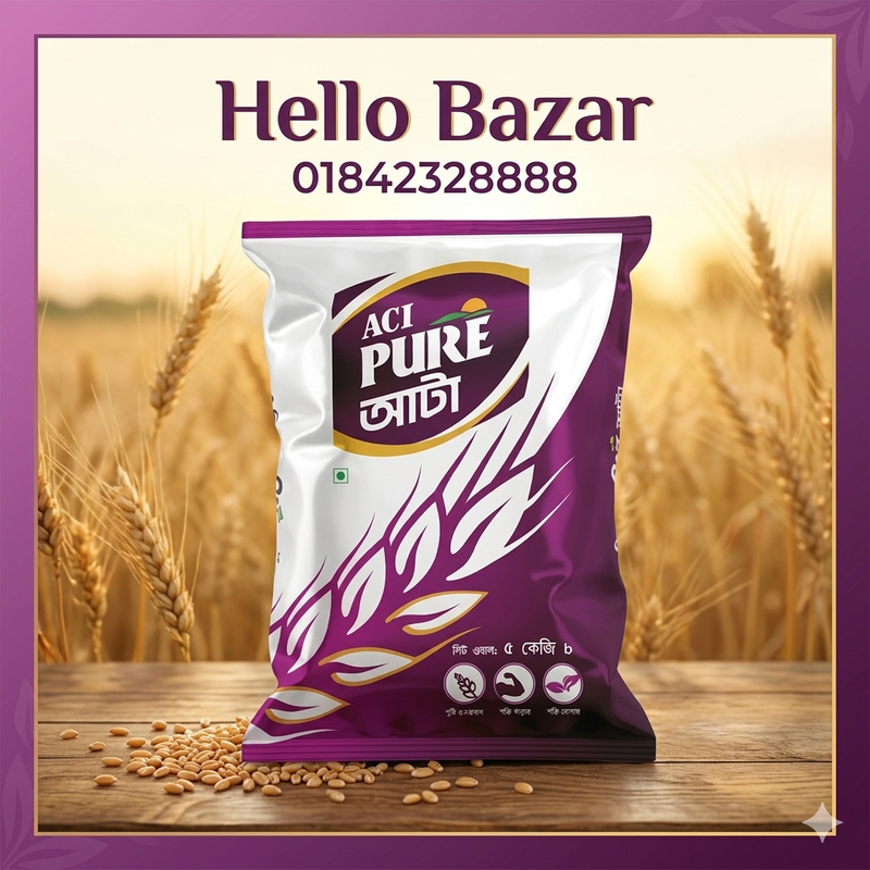 আটা 5কেজি প্যাকেট
