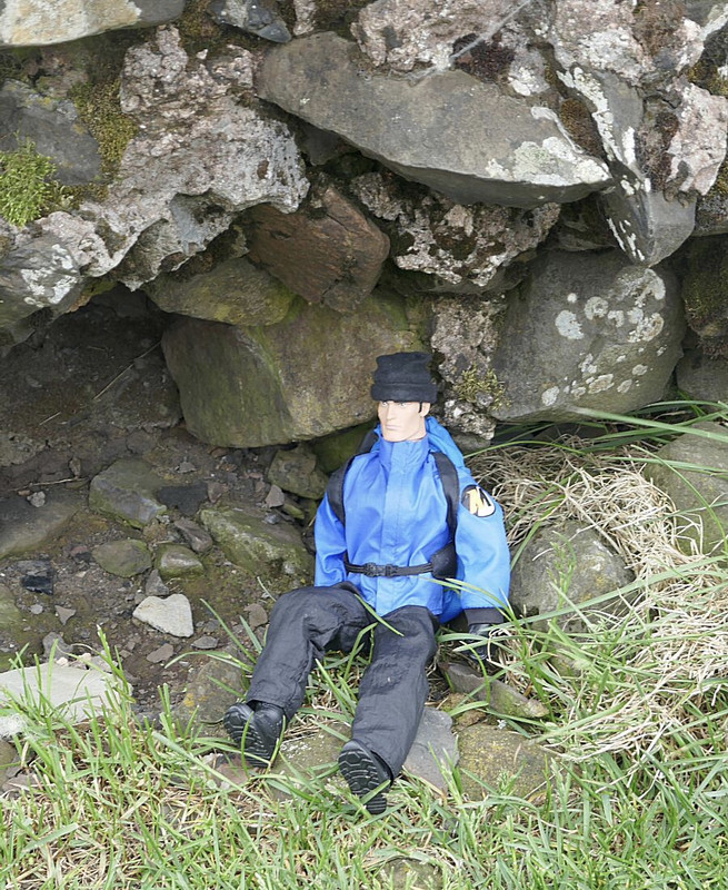 Action Man at the top of West Lomond Hill. 92-CA560-B-EAB4-431-B-8234-FAF45-FD52-D6-A