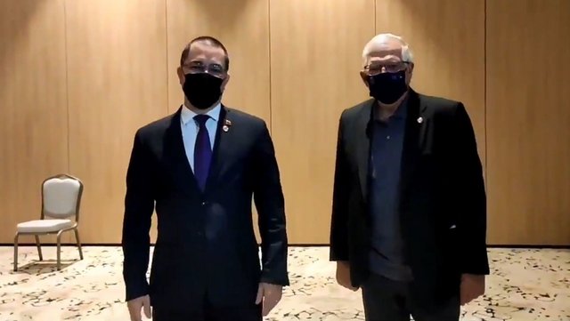 Jorge Arreaza y Josep Borrell Jorge Arreaza y Josep Borrell