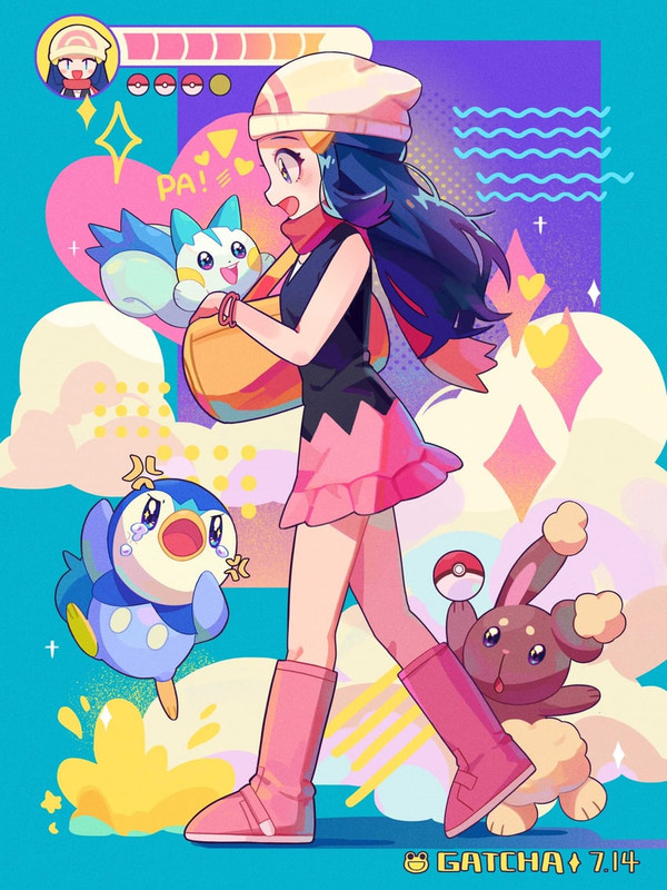 dawn-piplup-pachirisu-and-buneary-pokemo