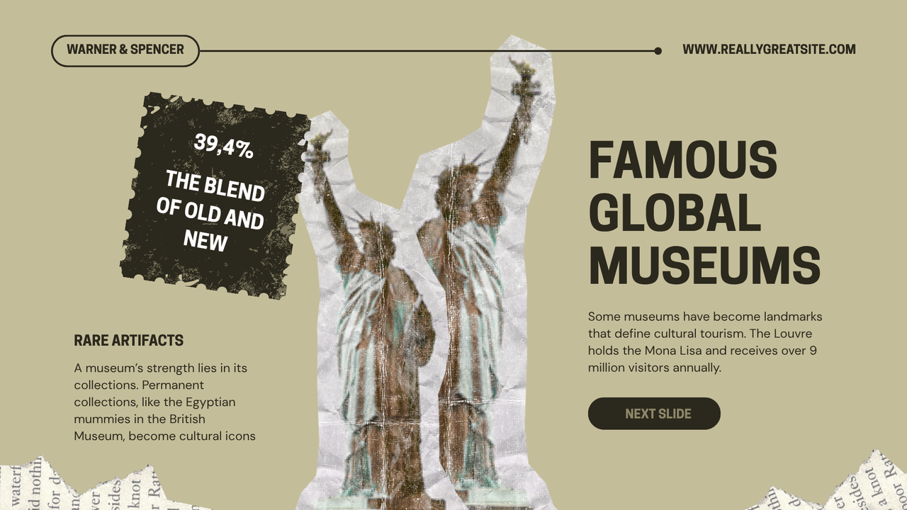 Cream Green Vintage Museum Presentation