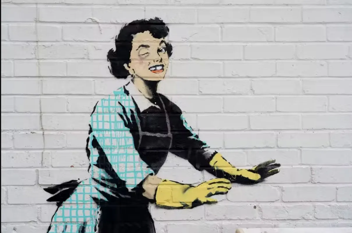 Banksy devela una nueva obra el Día de San Valentín y la 'borran' a las pocas horas