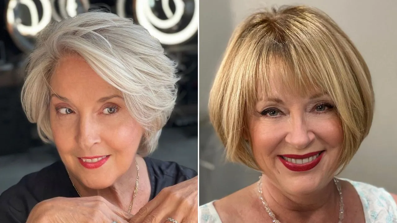 Short Bob Haircuts for Older Ladies