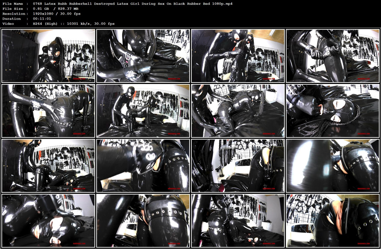 0768 Latex Rubb Rubberhell Destroyed Latex Girl During Sex On Black Rubber Bed 1080p mp4