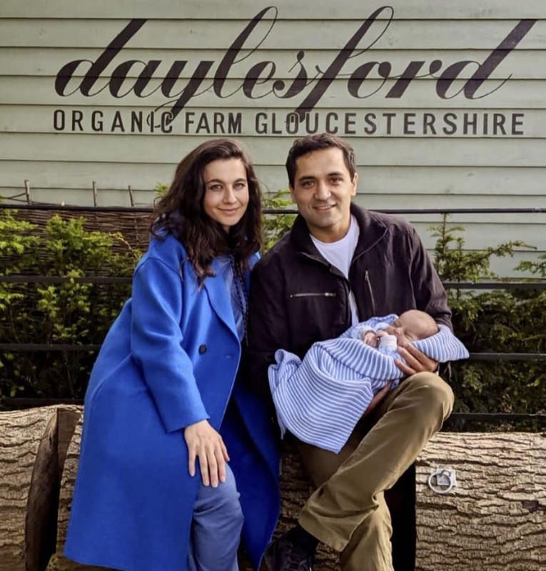 Yalda Hakim with her husband and children