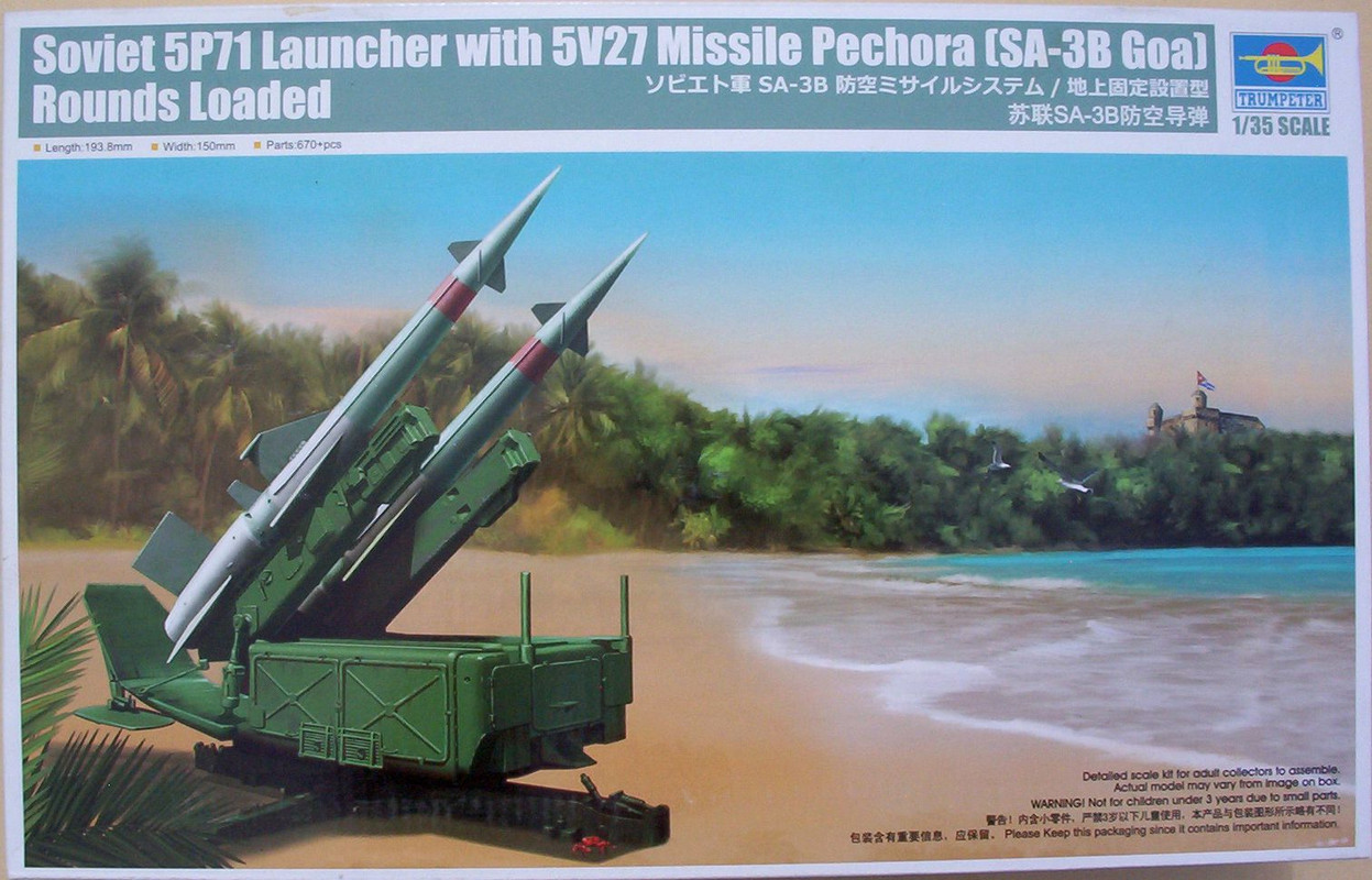 Trumpeter 35 02353 Soviet 5P71 Launcher with 5V27 Missile Pechora (SA-3B Goa) Rounds Loaded