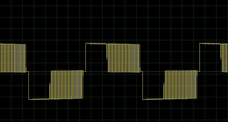 señal salida sin filtro con trafo