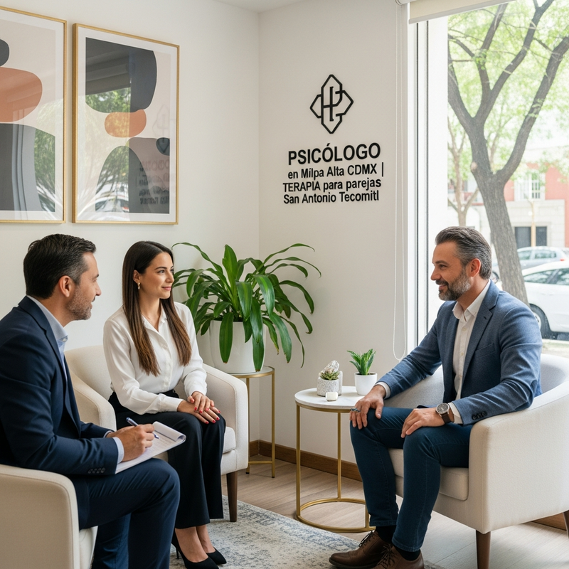 Pareja conversando en terapia