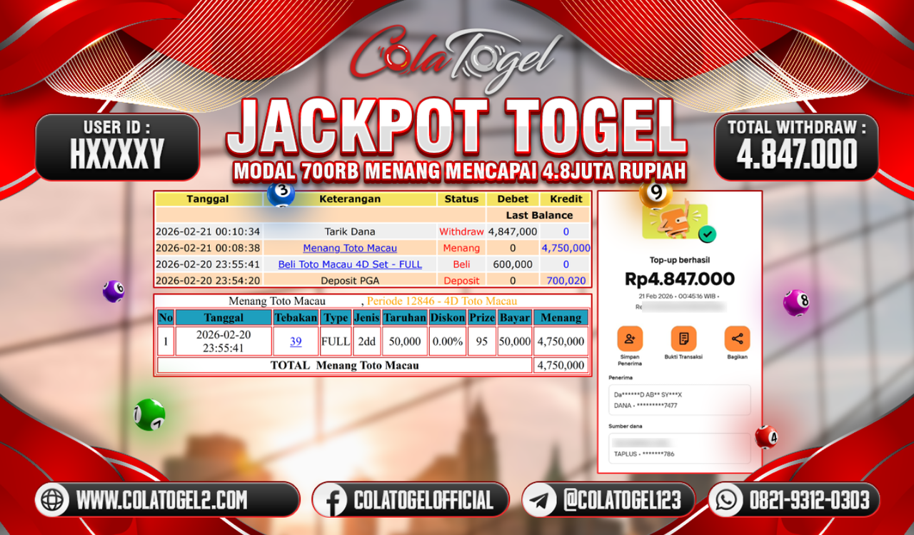 JACKPOT TOTO MACAU!!