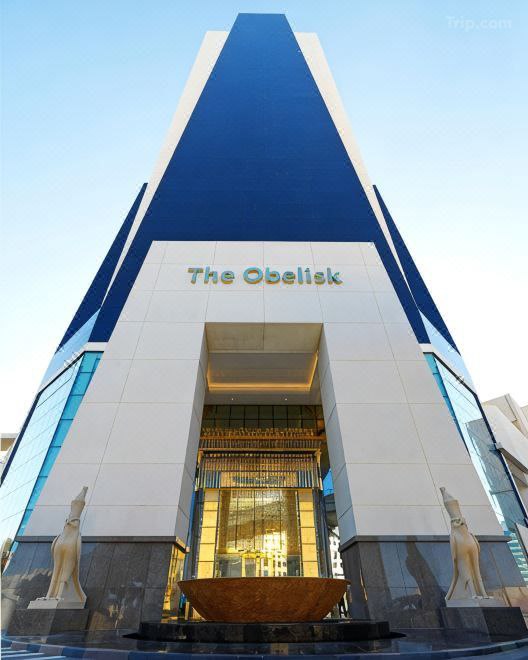 elegant exterior view of Sofitel Dubai The Obelisk hotel