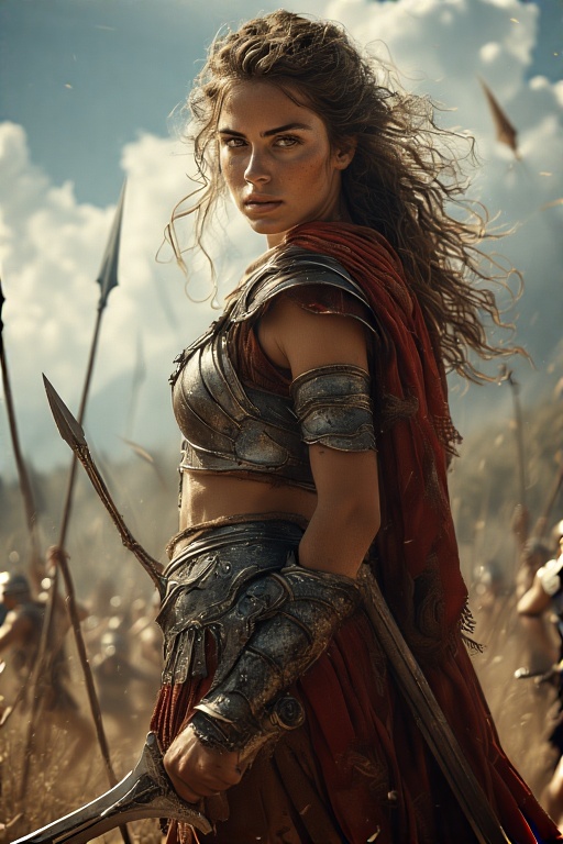 Greek-Warrior-Female-Spears-Sw-19