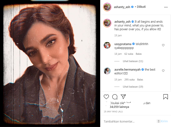 Ashanty tampil dengan rambut pendek