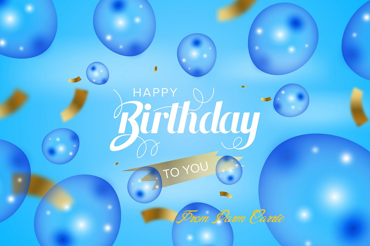 happy birthday greeting card with balloons and confetti vector — Postimages