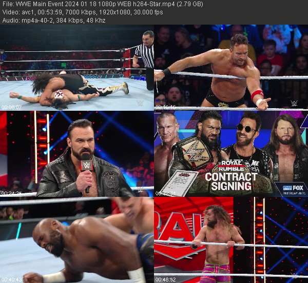 [Multi] WWE Main Event 2024 01 18 1080p WEB h264Star WAREZV3