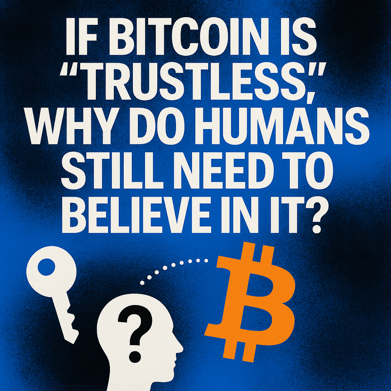 If Bitcoin is “trustless,” why do humans still need to believe in it?
