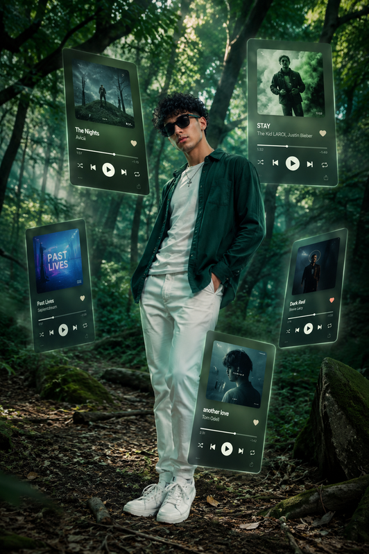Example result for: Forest Holographic Music Portrait