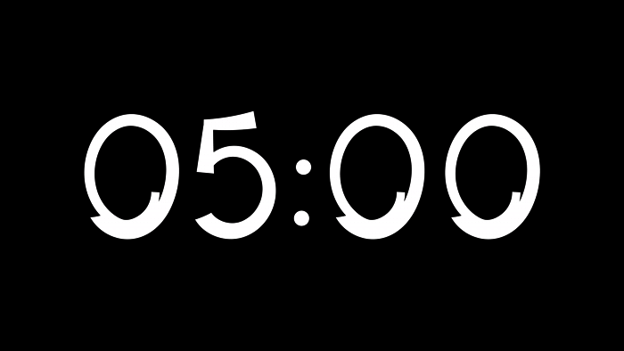 Fondo Transparente Claridad — Cuenta Regresiva de 5 Minutos sin Fondo