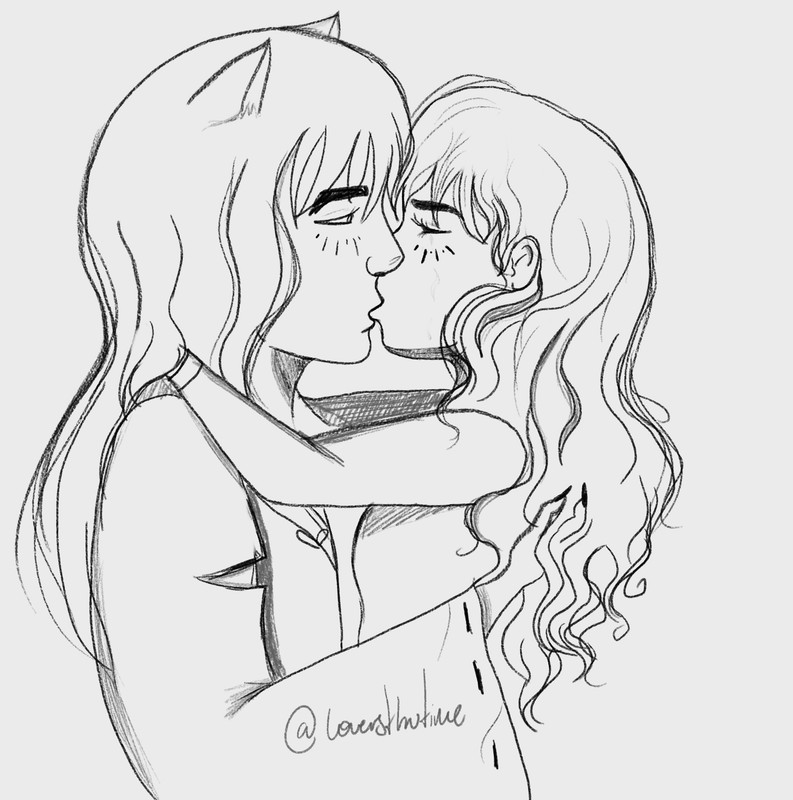 Inuyasha and Kagome kissing