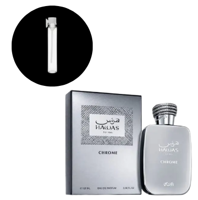 AMOSTRA RASASI HAWAS CHROME 1ML - imagem 1