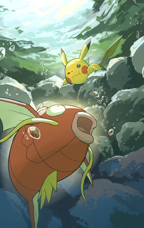 pikachu-and-magikarp-pokemon-drawn-by-ya