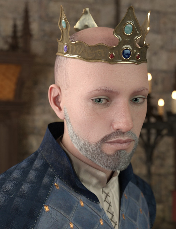 medieval crown for genesis 8 male 00 main daz3d