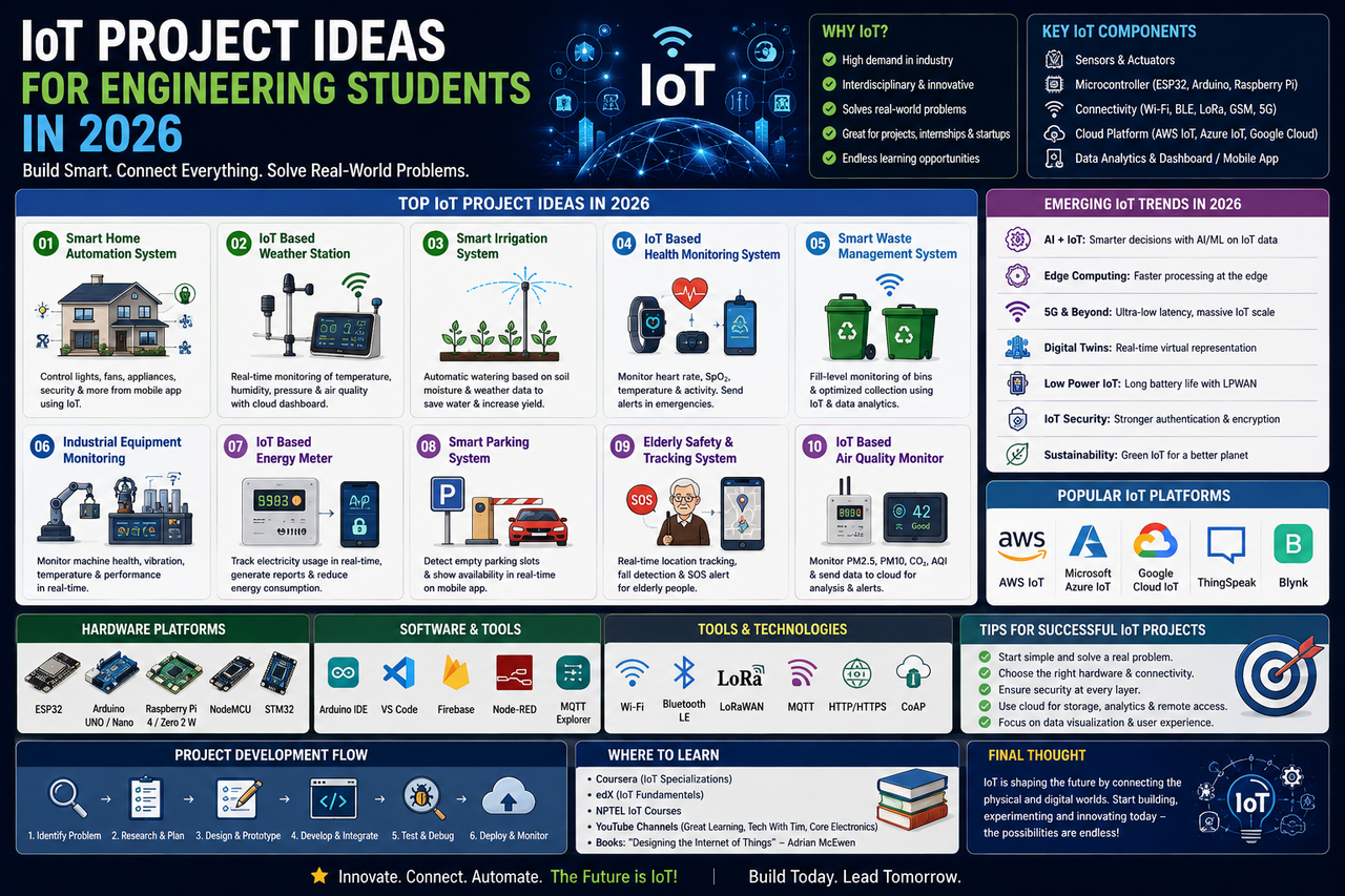 IoT Project Ideas for Engineering Students in 2026