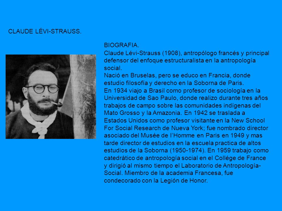 Portada - Claude Levi-Strauss: Bibliografía