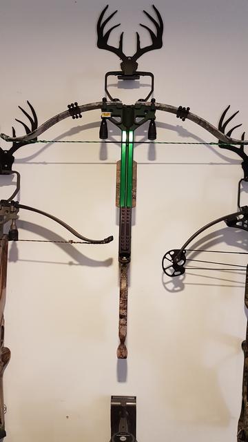 Excalibur Buckhanger Wall Mount For Crossbows & Compound Bows - Deer Antler Design For Safe Storage Display